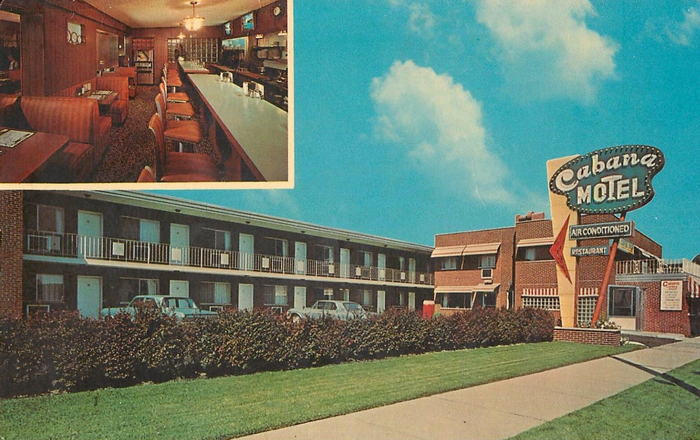 Cabana Motel - OLD POSTCARD (newer photo)